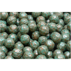 Luster Shine Patina Fancy Druck Beads Beads sklo 8mm