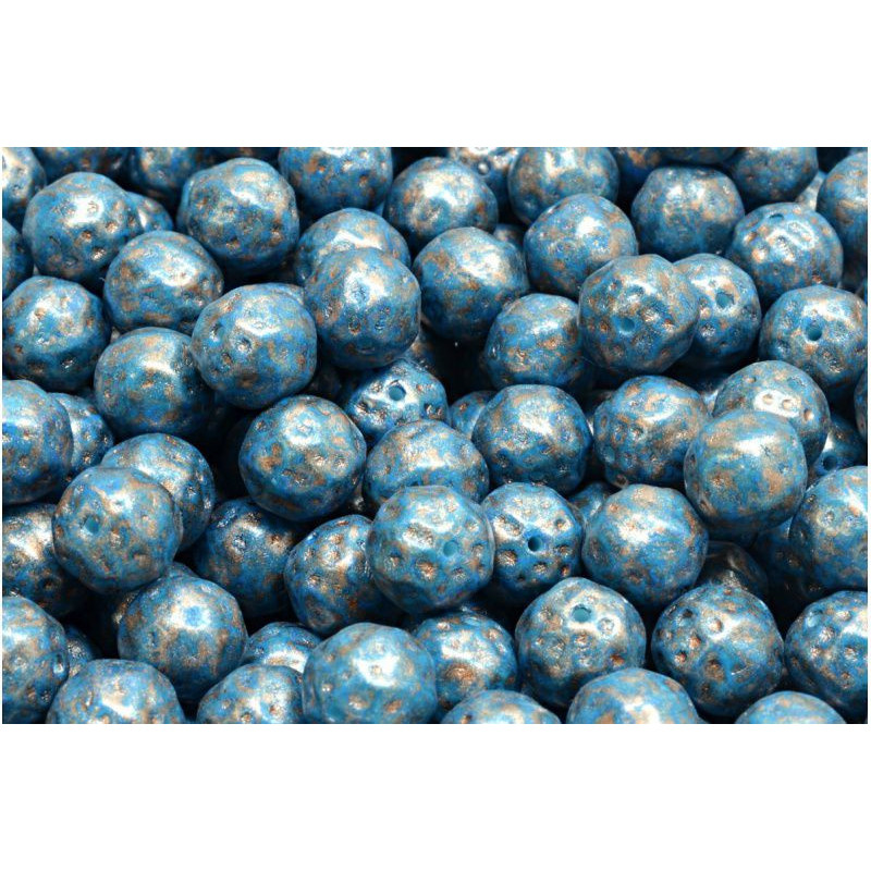 Luster Shine Patina Fancy Druck Beads Beads sklo 8mm