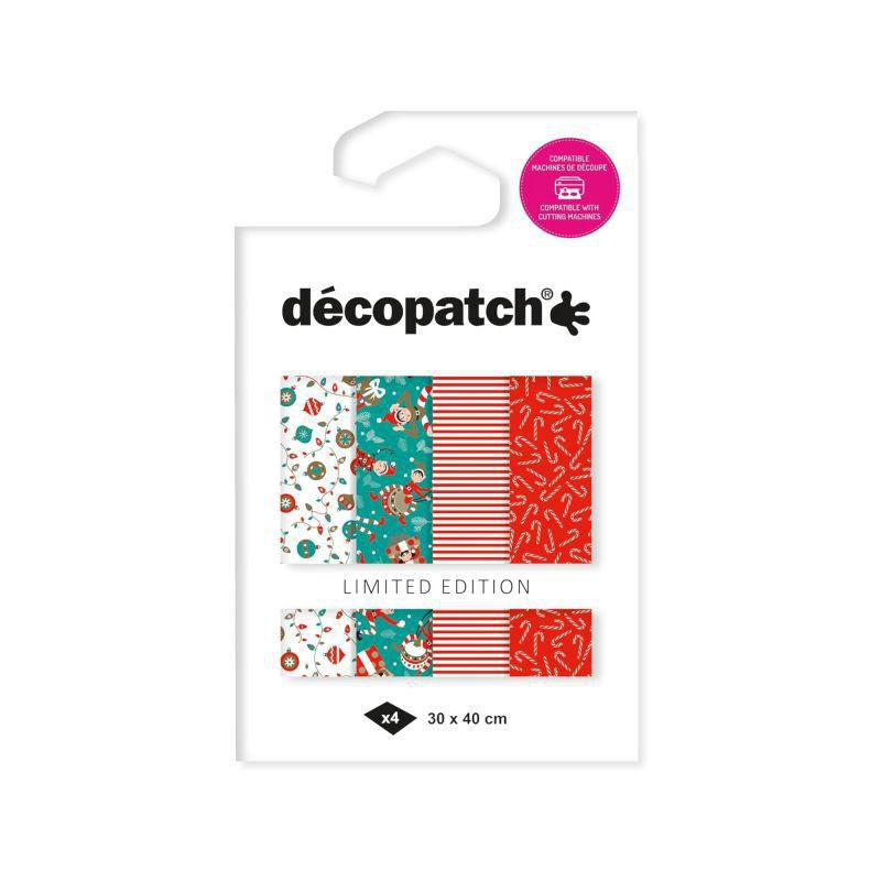 Papíry na decoupage Texture (4ks) č.15 décopatch sadypapírů (décopatch), jemné, hobby barvy