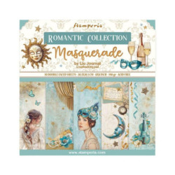 Stamperia Sada oboustranných papírů 20x20cm Masquerade (10ks), , papíry potiskem scrapbooking