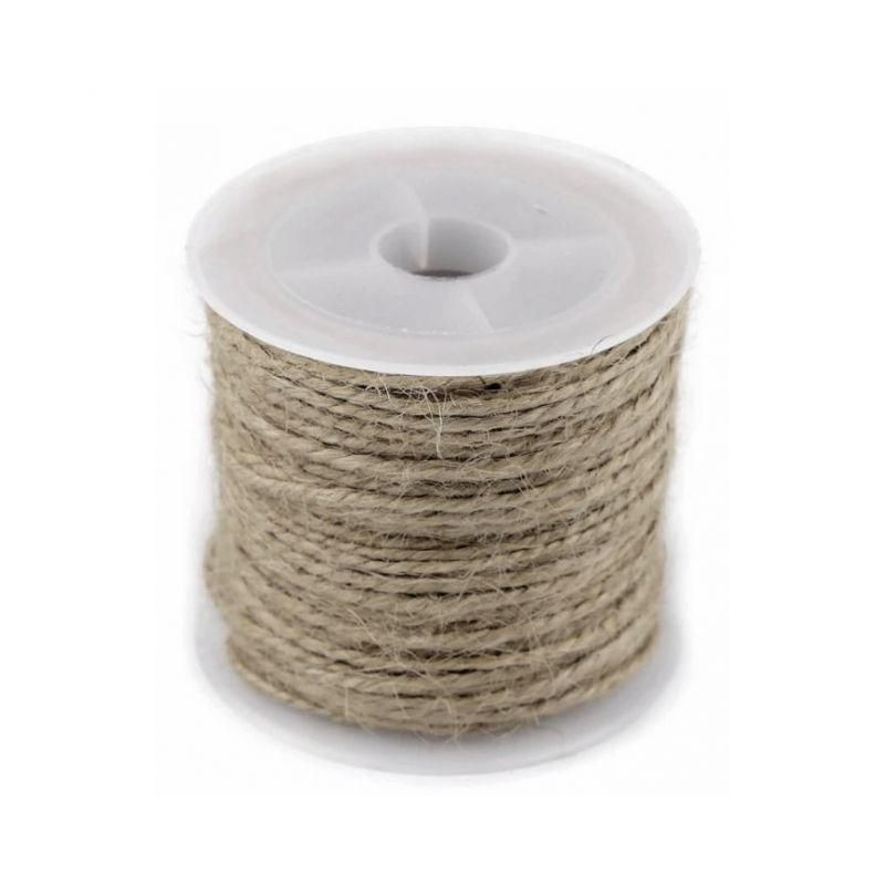 Jutový provázek přírodní 1, 7mm (10m), juta lýko sisal floristika hobby barvy decoupage