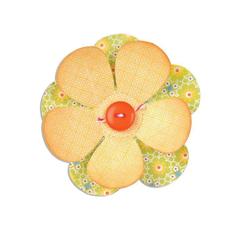 Sizzix Květina - vyřezávací šablona Bigz , shot embosování, papír scrapbooking