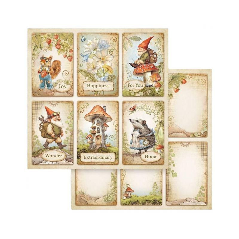 Stamperia Oboustranný papír na scrapbook (1ks) Elfové, , 30 x 30příroda papíry listy potiskem scrapbooking
