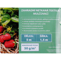 5m erná zahradní netkaná textilie mulčovací, netkané výztuhy nenažehlovací, fixační materiály textilie výplně, textilní