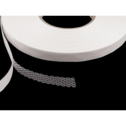50m ransparent fixační mřížka zažehlovací šíře 10 mm stuhy pásky materiály netkané textilie výplně výztuhy textilní galanterie