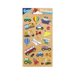 Creative Craft Group Samolepky 10x20cm Dopravní prostředky , plastické, washi pásky papír scrapbooking