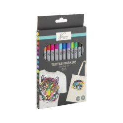 Creative Craft Group Fixy na textil oboustranné sada (12ks), , barvy