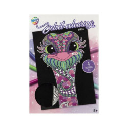 Creative Craft Group Omalovánky sametové A4 Pštros (4ks), , škola děti